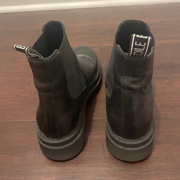 Voile Blanche Black Leather Chelsea Ankle Boots Size 8 - Picture 9 of 11